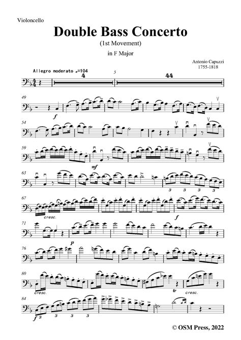 Capuzzi-Double Bass Concerto(1st Movement),in G Major,for Double Bass And Piano
